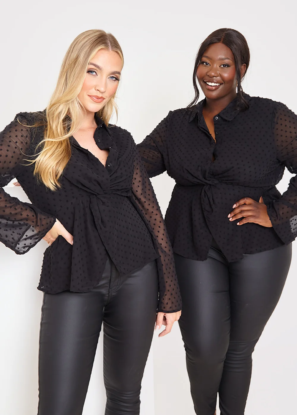 In the Style Jac Jossa Black Dobby Twist Blouse - 8 Image 2