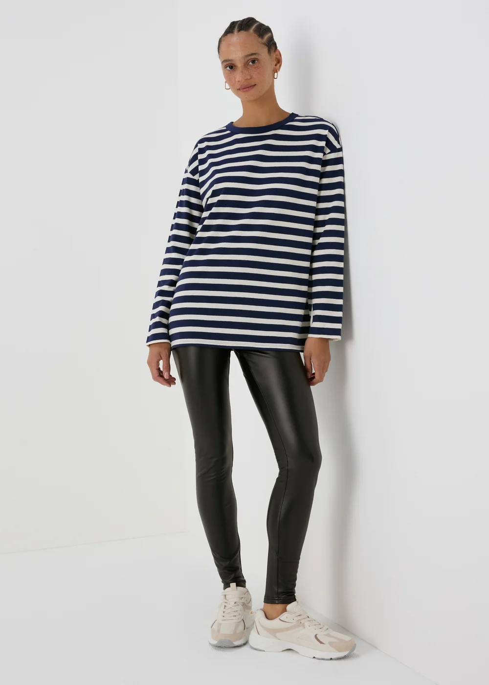 JDY Stine Black PU Leggings - 8 Image 1