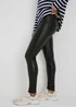 JDY Stine Black PU Leggings - 8 Image 3