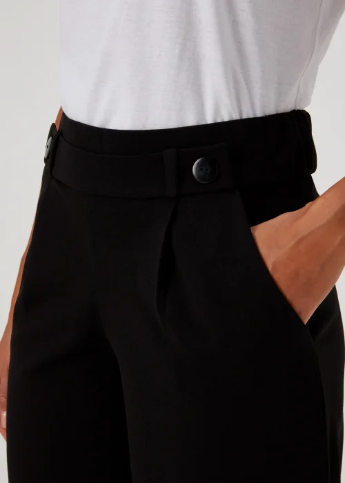 JDY Geggo Black Button Trousers - 8 Image 3