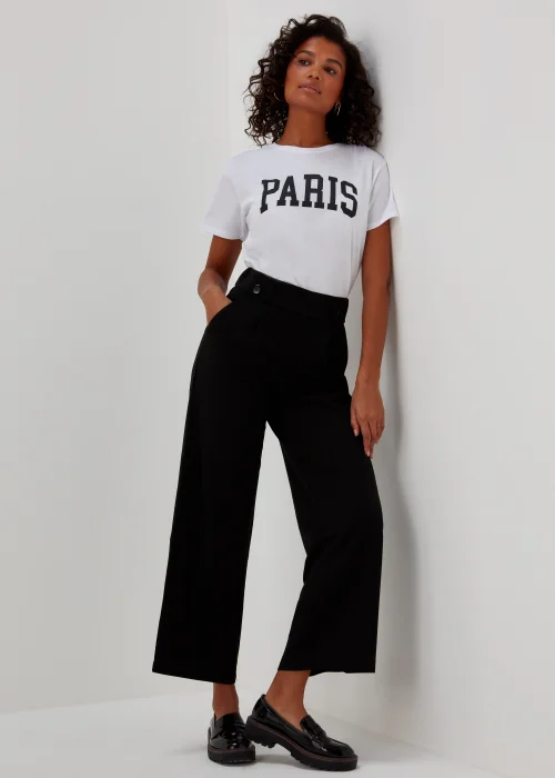 JDY Geggo Black Button Trousers - 8 Image 4