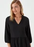 Black Jersey Crinkle Mini Dress - 8 Image 3