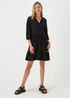 Black Jersey Crinkle Mini Dress - 8 Image 1