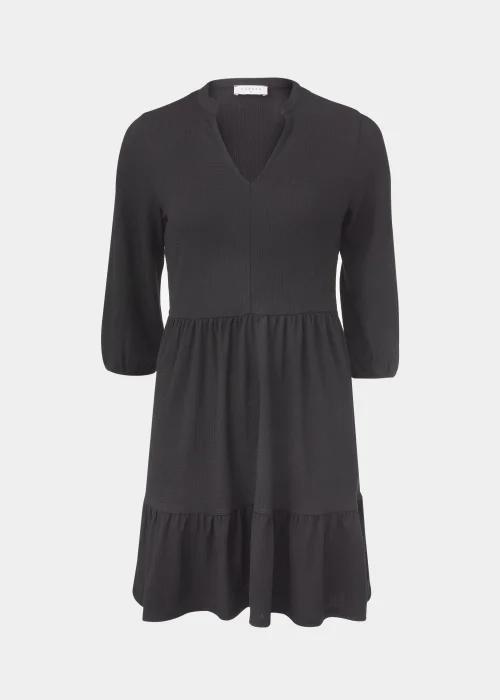 Black Jersey Crinkle Mini Dress - 8 Image 5