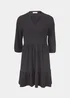 Black Jersey Crinkle Mini Dress - 8 Image 5