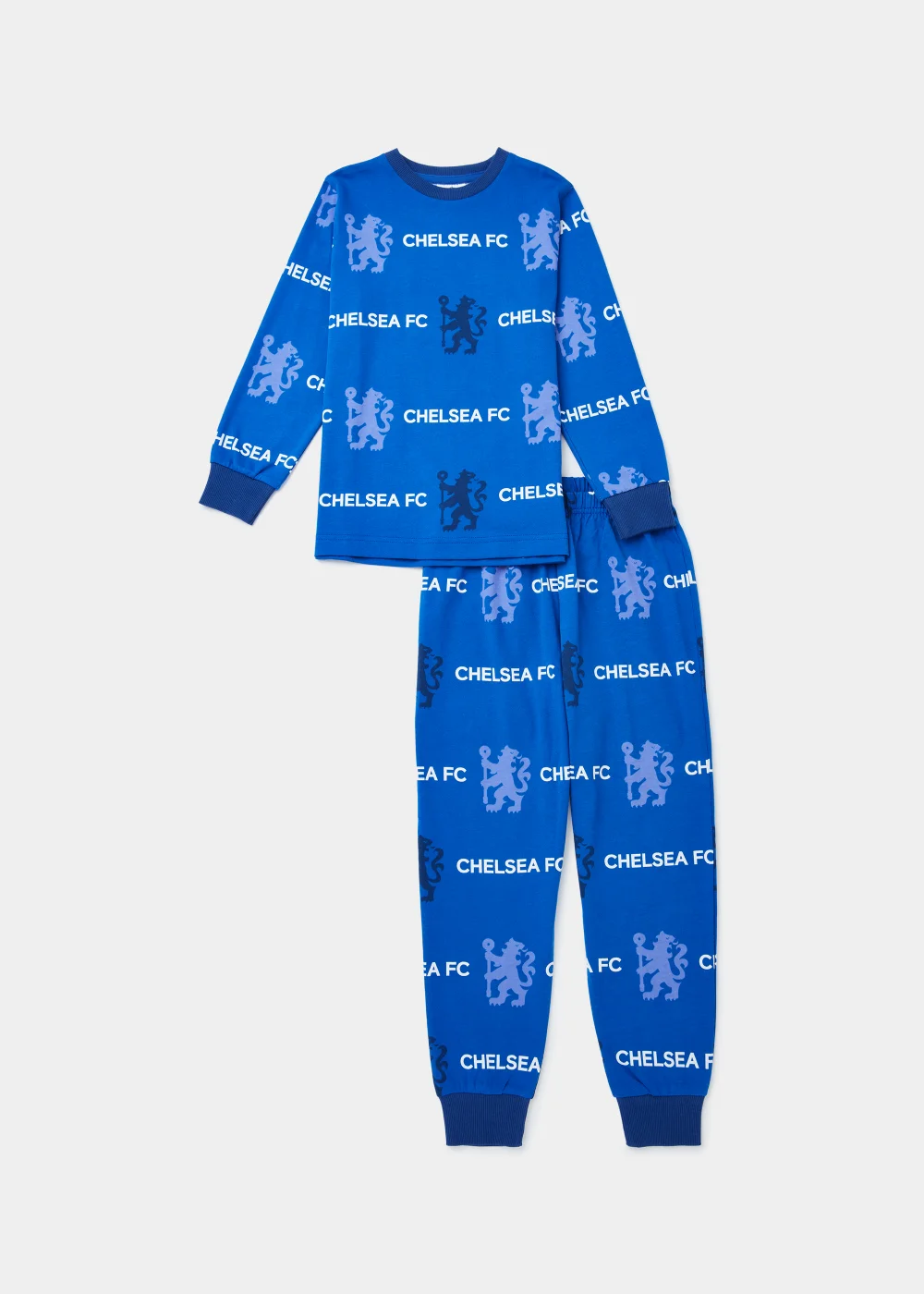 Kids Blue Chelsea Football Club Pyjama Set (4-12yrs) - Age 4 Years Image 1