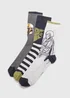 3 Pack Black Mandalorian Print Jacquard Socks - Sizes 6 - 8.5 Image 1
