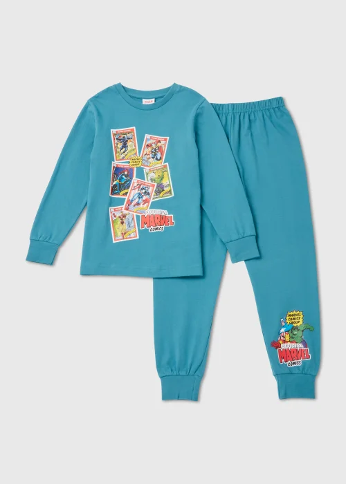 Kids Teal Marvel Comics Pyjama Set (5-12yrs) - Age 5 Years Image 1
