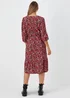 Pink Ditsy Floral Midi Dress - 8 Image 2