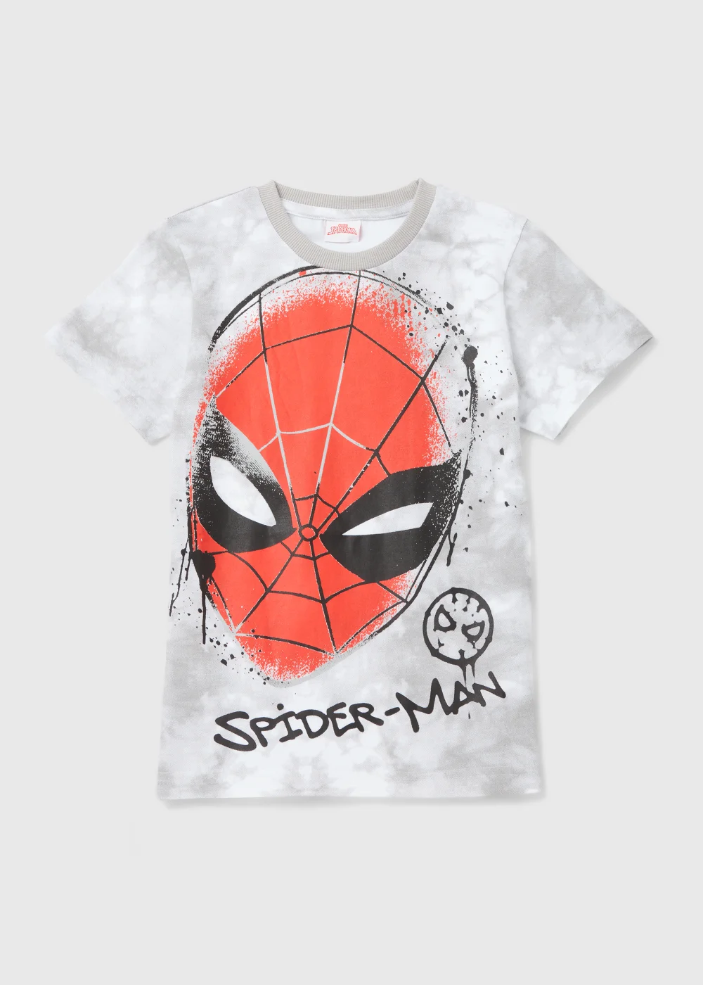 Kids Grey Marvel Spider-Man Graffiti T-Shirt (4-13yrs) - Age 4 Years Image 1