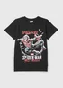 Kids Black Spider-Man Miles Morales Print T-Shirt (4-12yrs) - Age 10 Years Image 1