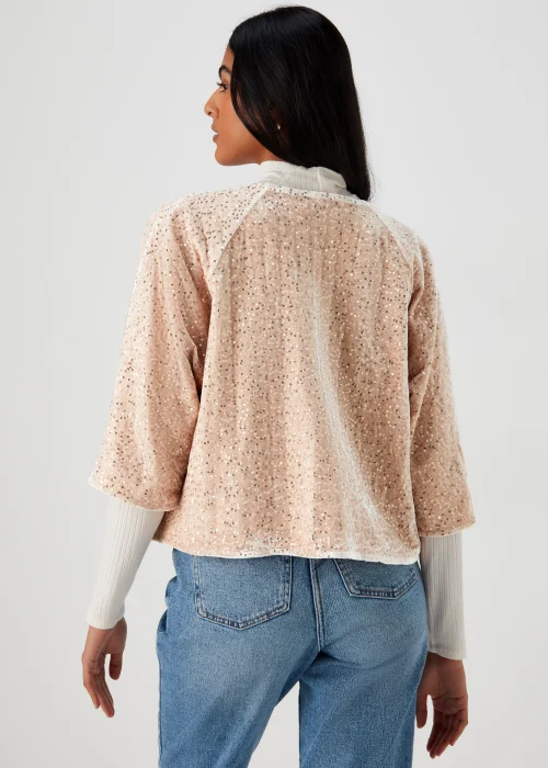 Gold Sequin Kimono - Small Image 2