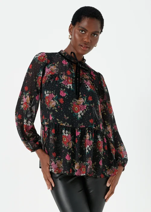 Papaya Petite Multicoloured Floral Print Blouse - Size 6 Image 1