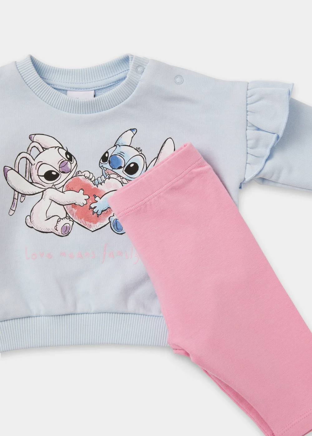 Baby Blue Disney Stitch Sweatshirt & Joggers Set (Newborn-12mths) - 0-3 months Image 2