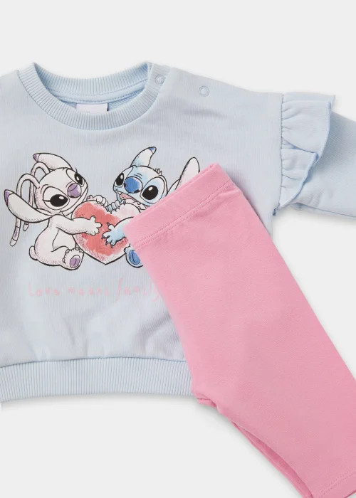 Baby Blue Disney Stitch Sweatshirt & Joggers Set (Newborn-12mths) - 0-3 months Image 2