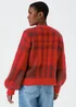 Red Check Brushed Jumper - XS Image 2