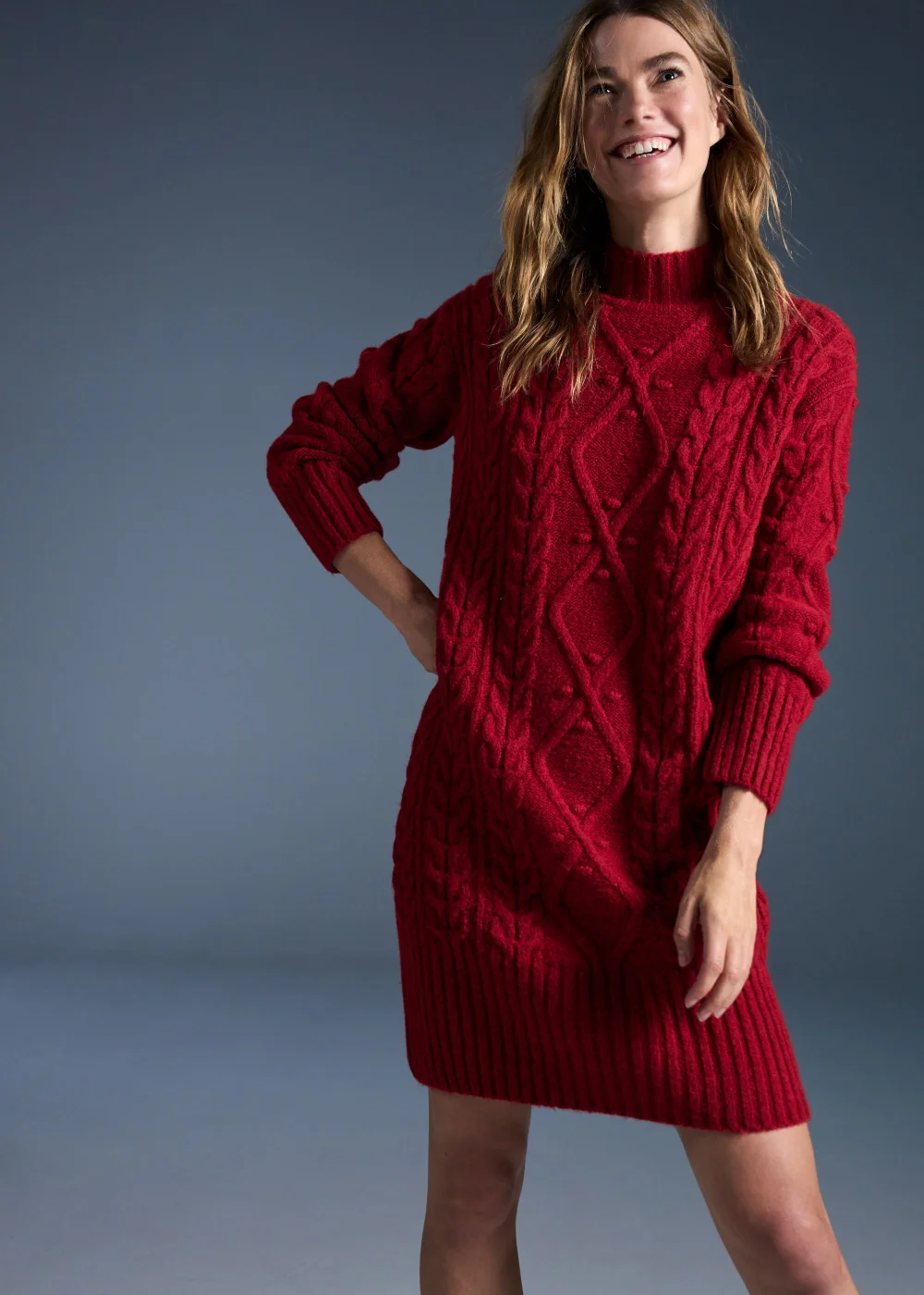Red Cable Knit Dress - XS | Matalan Red Cable Knit Dress - XS | Matalan