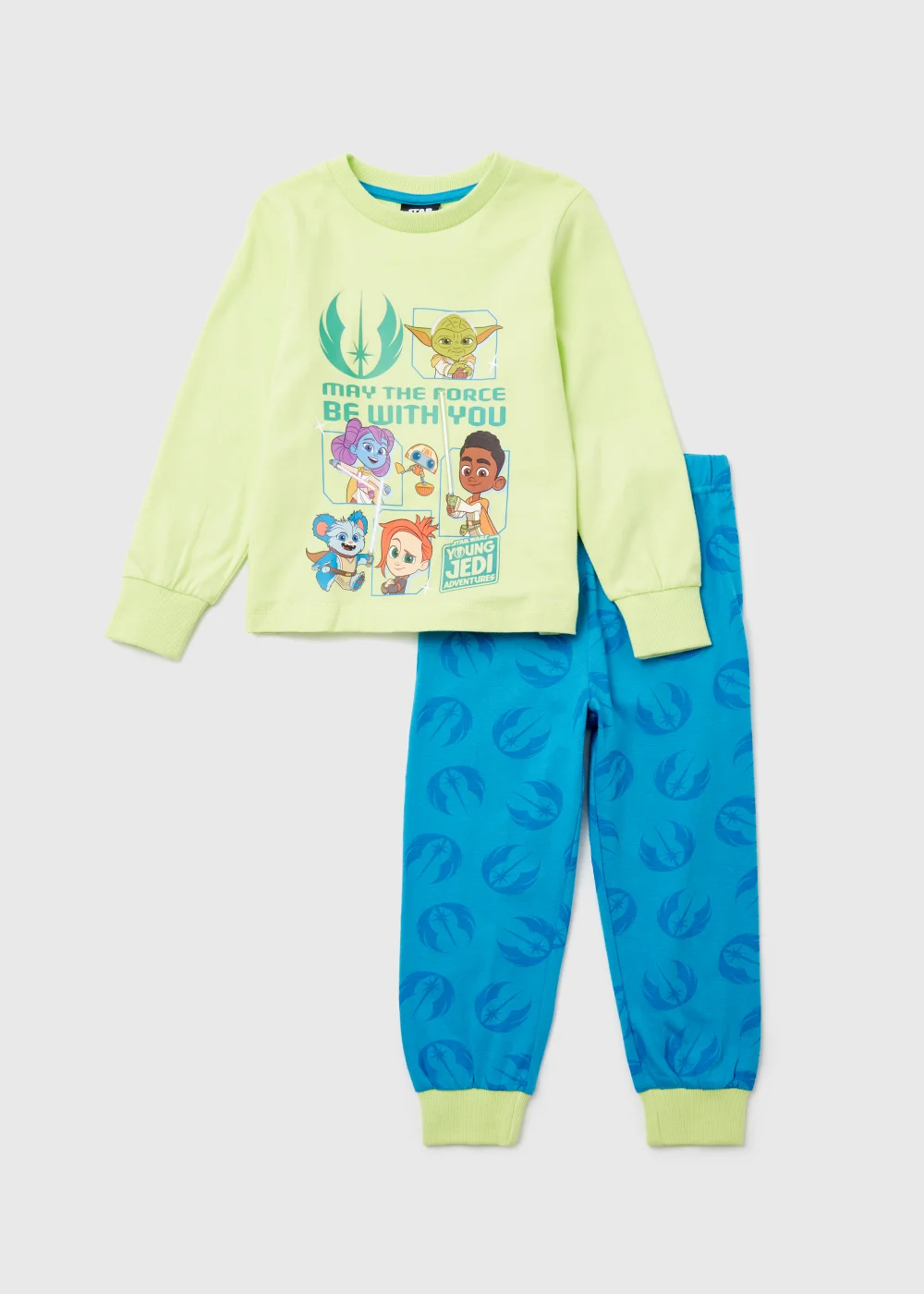 Kids Green Young Jedi Pyjama Set (18mths-6yrs) - Age 18 - 23 Months Image 1
