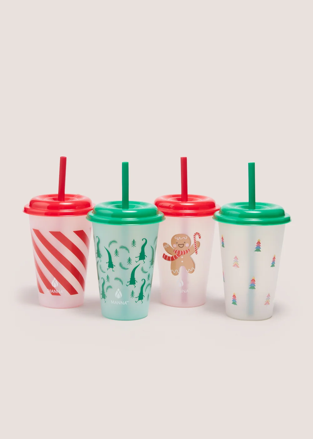 Green & Red Christmas Colour Changing Cups Image 1