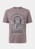Purple Acid Wash Gas Monkey Print T-Shirt - Small Image 5