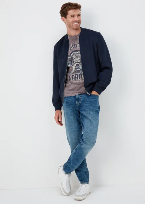 Purple Acid Wash Gas Monkey Print T-Shirt - Small Image 4