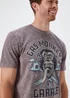 Purple Acid Wash Gas Monkey Print T-Shirt - Small Image 3
