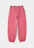 Girls Burgundy Parachute Trousers (4-15yrs) - Age 4 Years Image 1