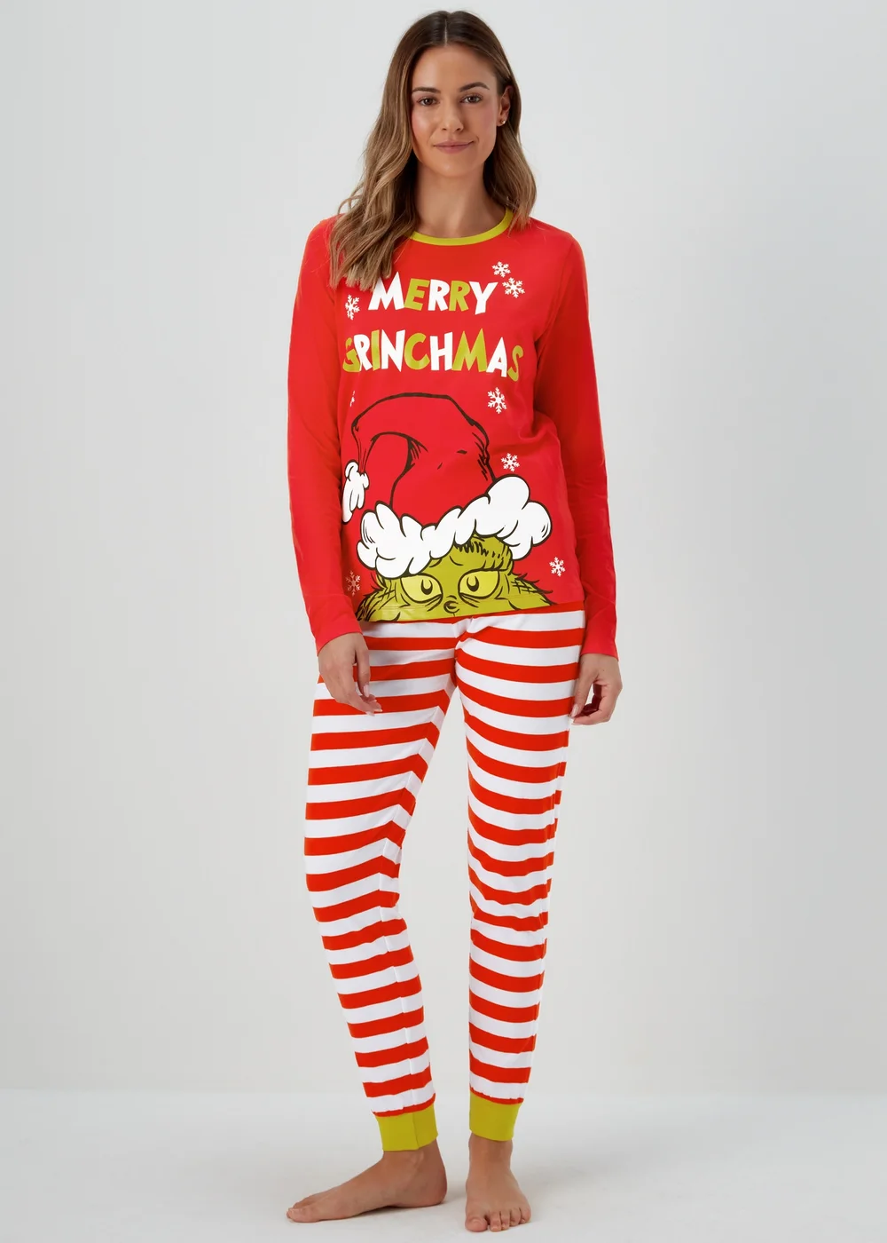 Red The Grinch Pyjama Set - Extra small Image 1