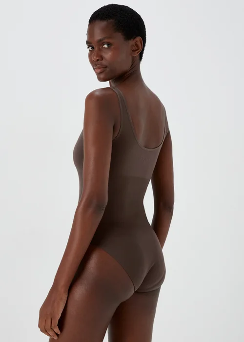 Brown Seamless Smoothing Bodysuit - Small Image 2