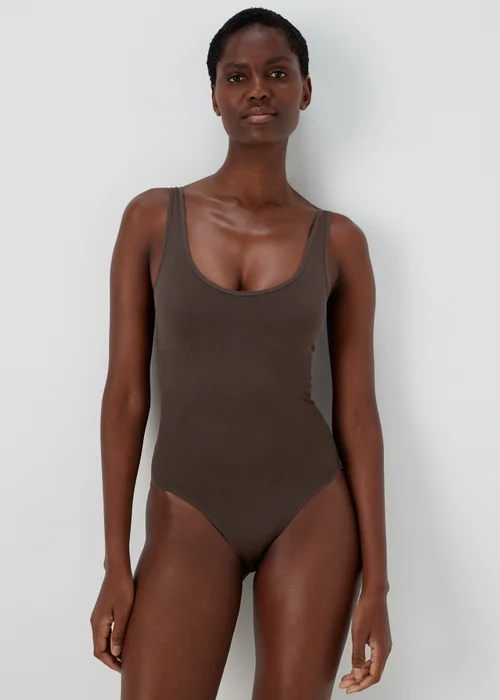 Brown Seamless Smoothing Bodysuit - Small Image 1