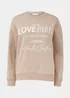 Beige Love Paris Sweatshirt - Small Image 5