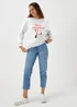 Grey Lipstick Print Sweatshirt - Small Image 1