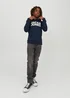 Jack & Jones Junior Navy Logo Hoodie (6-16yrs) - 6 Yrs Image 1