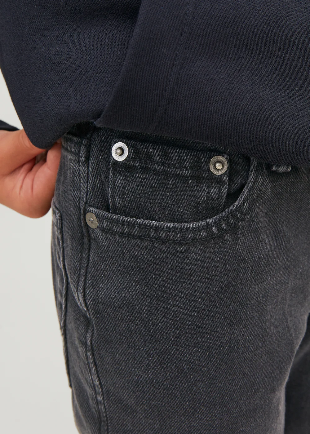 Jack & Jones Junior Clark Black Jeans (6-16yrs) - 8 Yrs Image 3