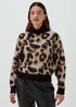 JDY Leo Beige Leopard Print Knit Jumper - 8 Image 1
