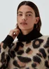 JDY Leo Beige Leopard Print Knit Jumper - 8 Image 3