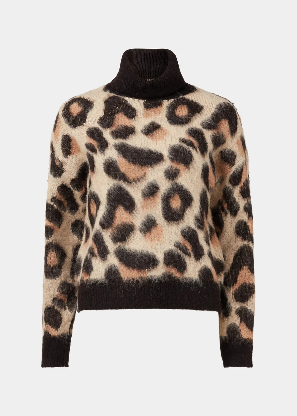 JDY Leo Beige Leopard Print Knit Jumper - 8 Image 5