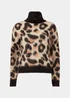 JDY Leo Beige Leopard Print Knit Jumper - 8 Image 5