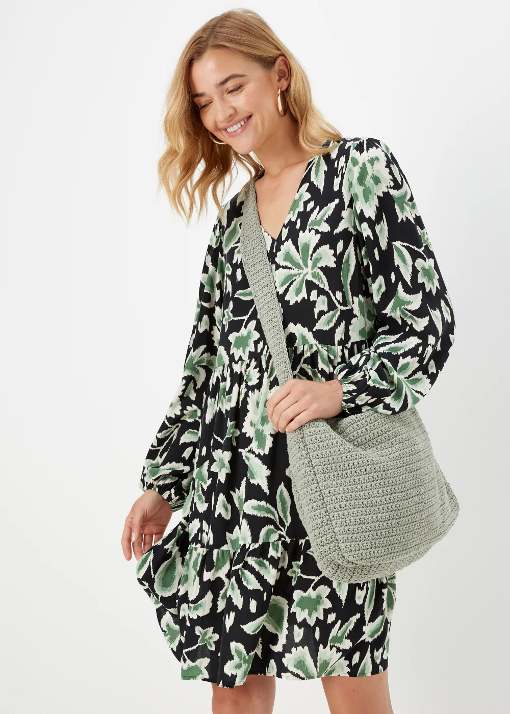 Papaya Petite Green Floral Mini Dress - 6 Image 4