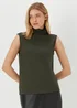 JDY Tonsy Khaki High Neck Knitted Top - 8 Image 1