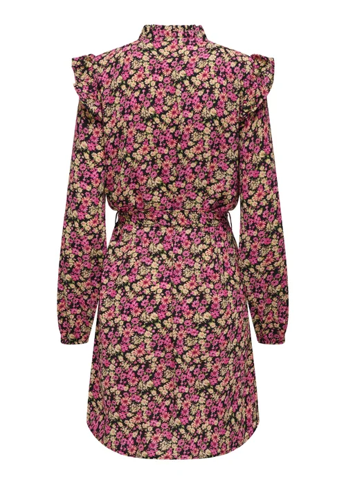 JDY Sofia Multicoloured Long Sleeve Mini Dress - 8 Image 6