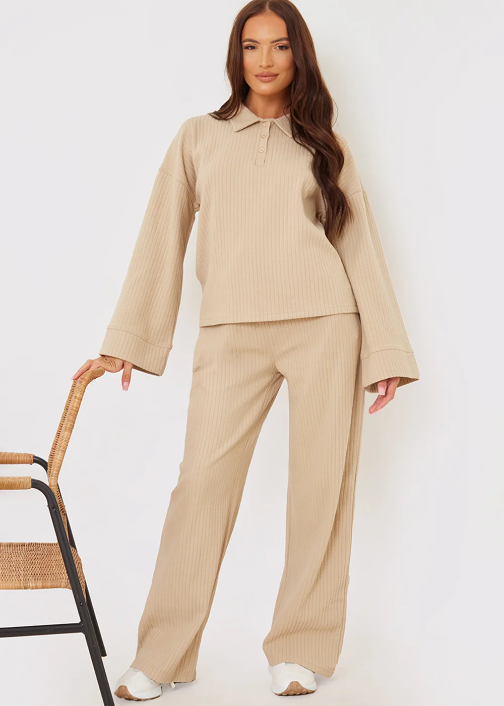 In the Style Gemma Atkinson Ribbed Collar Co-Ord Top - Size 8 Image 2