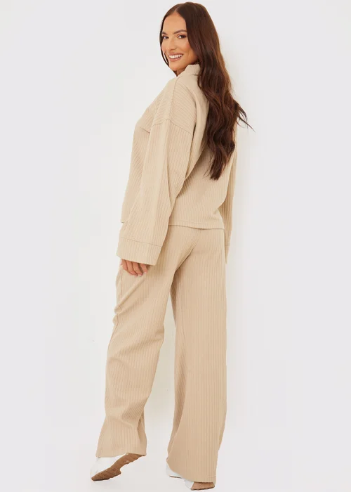 In the Style Gemma Atkinson Ribbed Collar Co-Ord Top - Size 8 Image 3