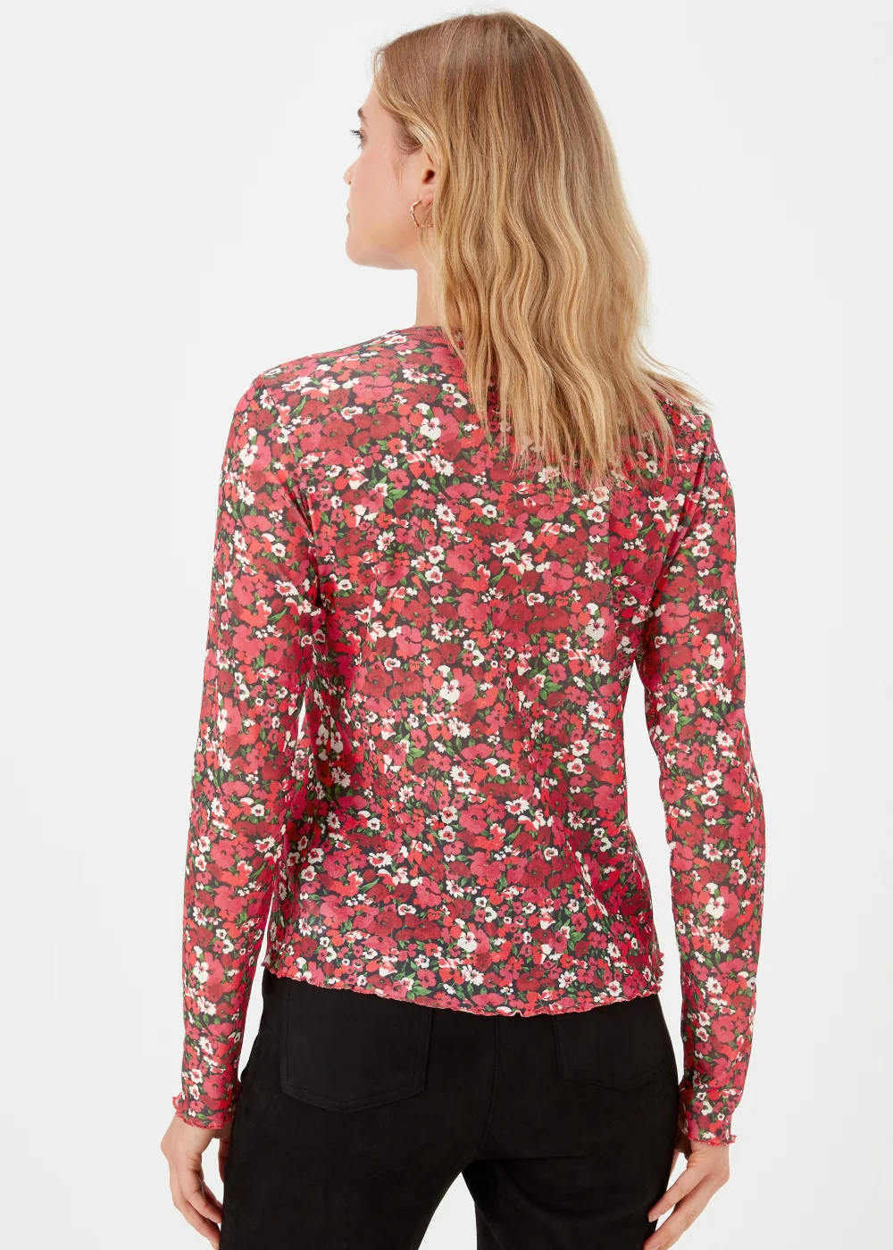 Papaya Petite Multicoloured Floral Mesh Top - Size 6 Image 2