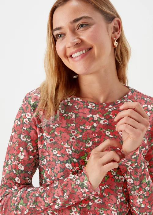 Papaya Petite Multicoloured Floral Mesh Top - Size 6 Image 3