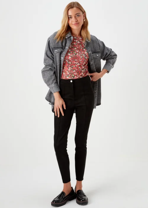 Papaya Petite Multicoloured Floral Mesh Top - Size 6 Image 4