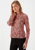 Papaya Petite Multicoloured Floral Mesh Top - Size 6 Image 1