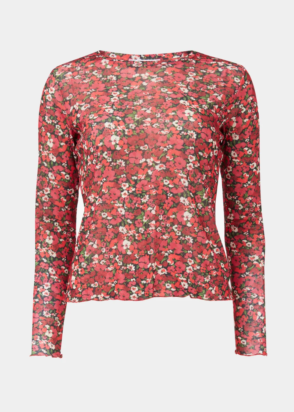 Papaya Petite Multicoloured Floral Mesh Top - Size 6 Image 5