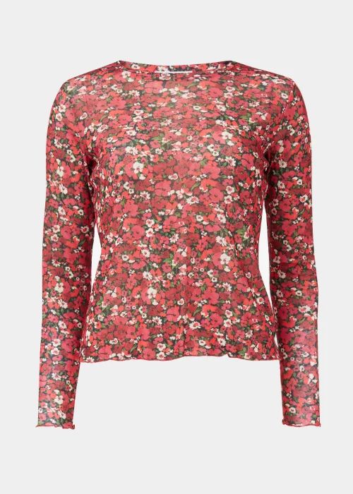 Papaya Petite Multicoloured Floral Mesh Top - Size 6 Image 5