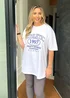 In the Style Gemma Atkinson White Print T-Shirt - Size 6-8 Image 1